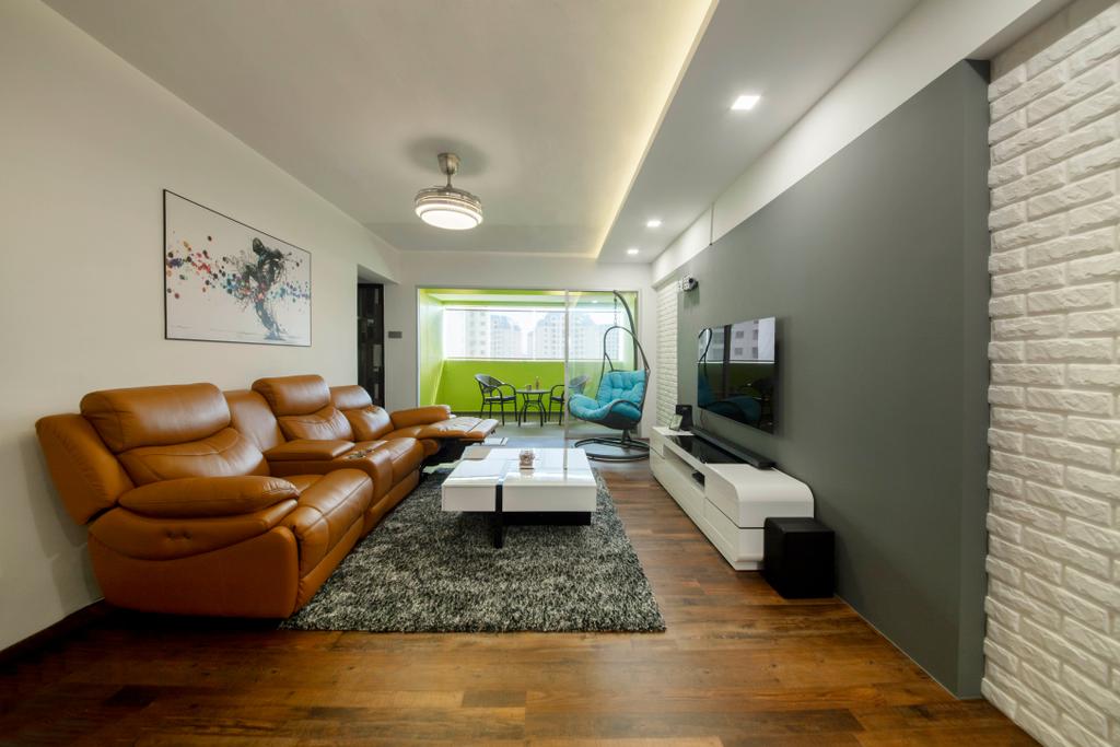 Contemporary, HDB, Living Room, Bedok Reservoir View, Interior Designer, Azcendant