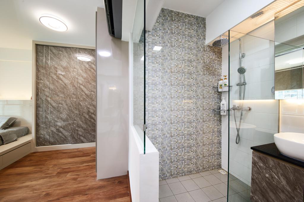 Modern, HDB, Bathroom, Edgedale Plains, Interior Designer, Design 4 Space, Contemporary