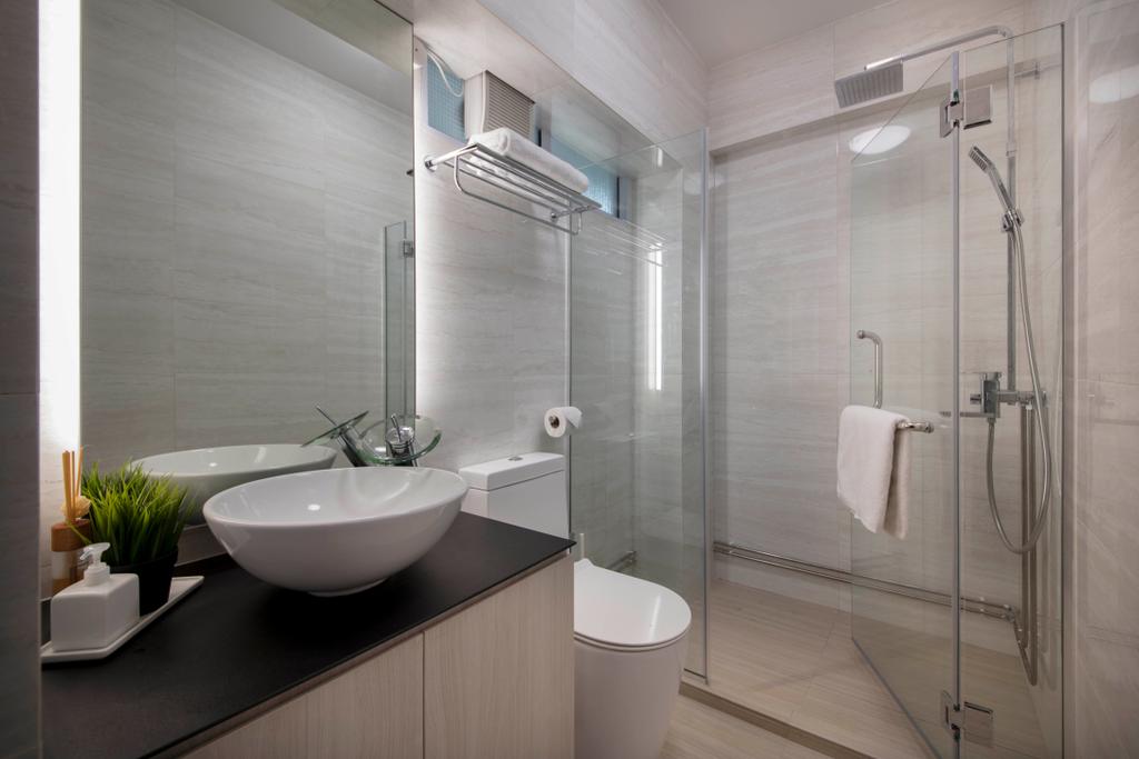 Contemporary, HDB, Bathroom, Tampines Street 72, Interior Designer, Aart Boxx Interior