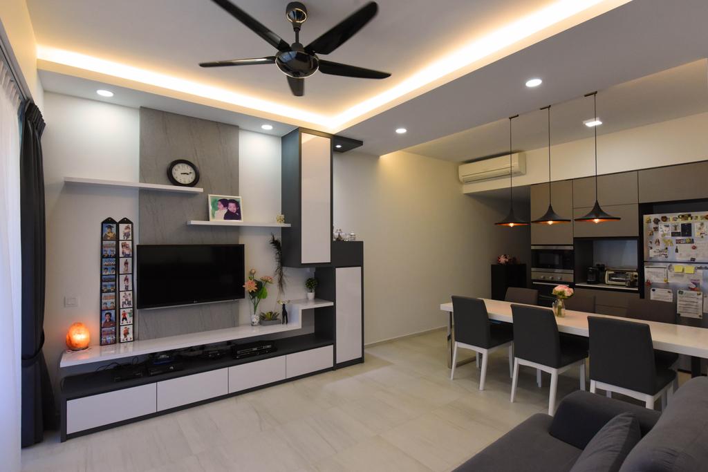 Contemporary, HDB, Living Room, Pasir Ris, Interior Designer, Starry Homestead