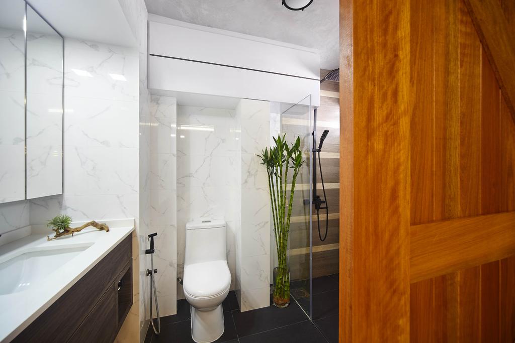 Eclectic, HDB, Bathroom, Upper Changi, Interior Designer, D5 Studio Image, Contemporary