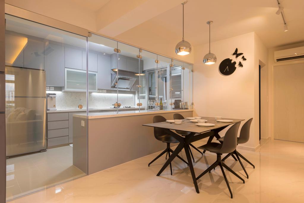 Contemporary, HDB, Dining Room, Bukit Batok West Avenue 8, Interior Designer, Fifth Avenue Interior