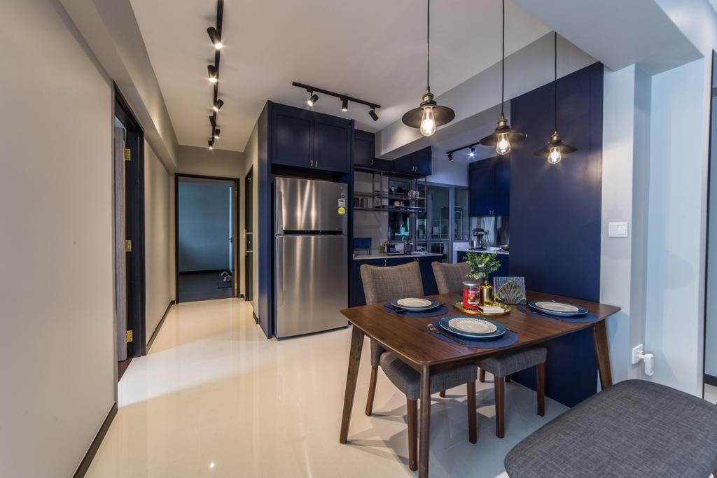 Contemporary, HDB, Dining Room, Edgedale Plains, Interior Designer, Luova Project Services