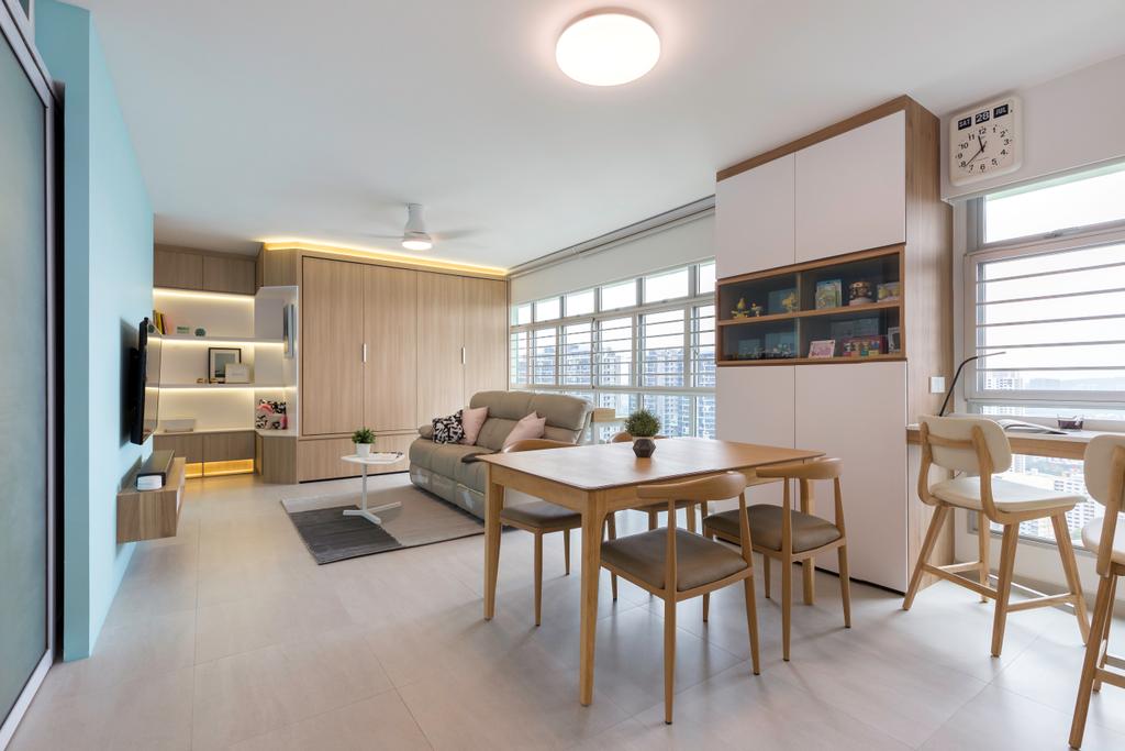 Contemporary, HDB, Living Room, Clementi Avenue 3, Interior Designer, The Roomakers