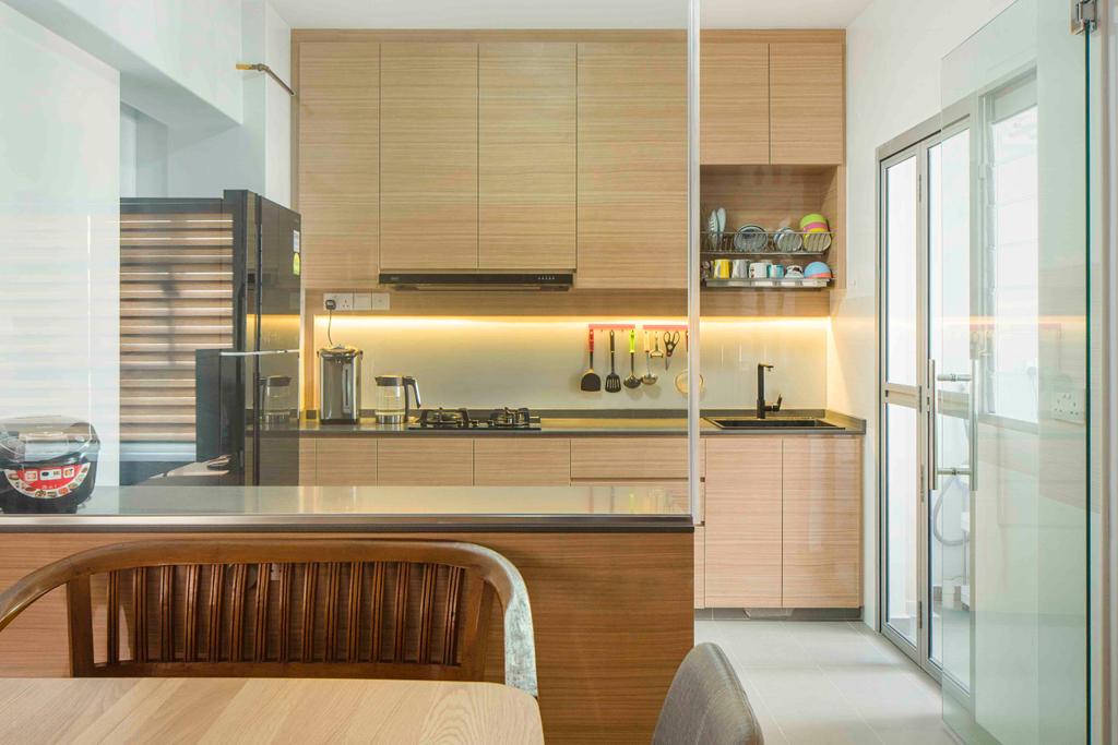 Contemporary, HDB, Kitchen, Yishun Street, Interior Designer, Cozy Ideas