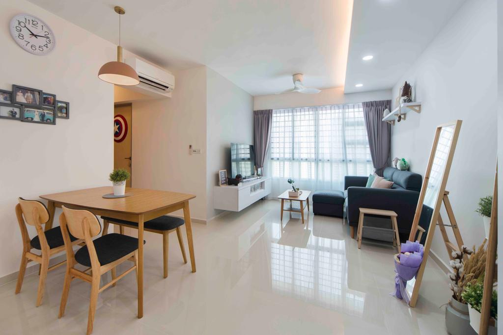 Contemporary, HDB, Living Room, Telok Blangah, Interior Designer, Cozy Ideas Interior Design