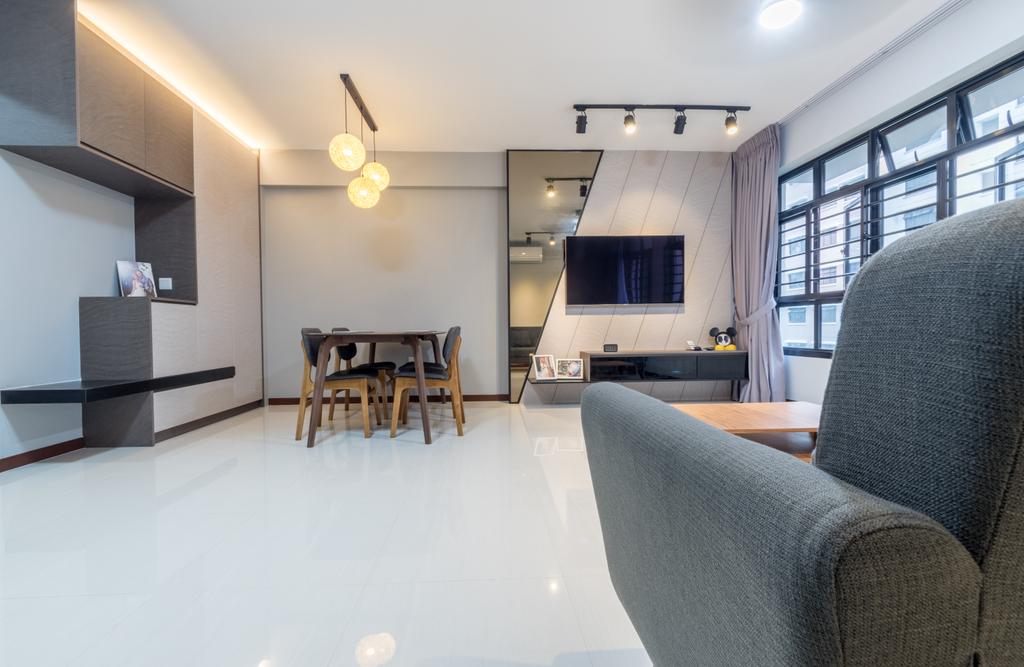 Contemporary, HDB, Living Room, Buangkok Crescent, Interior Designer, Space Atelier