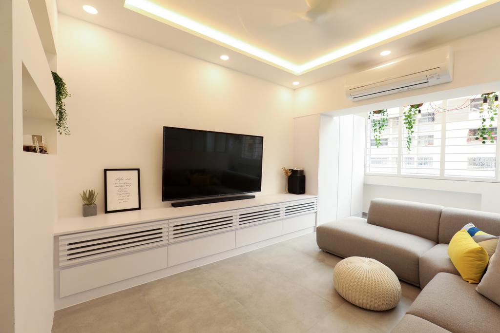 HDB, Living Room, Jurong West, Interior Designer, Apartment