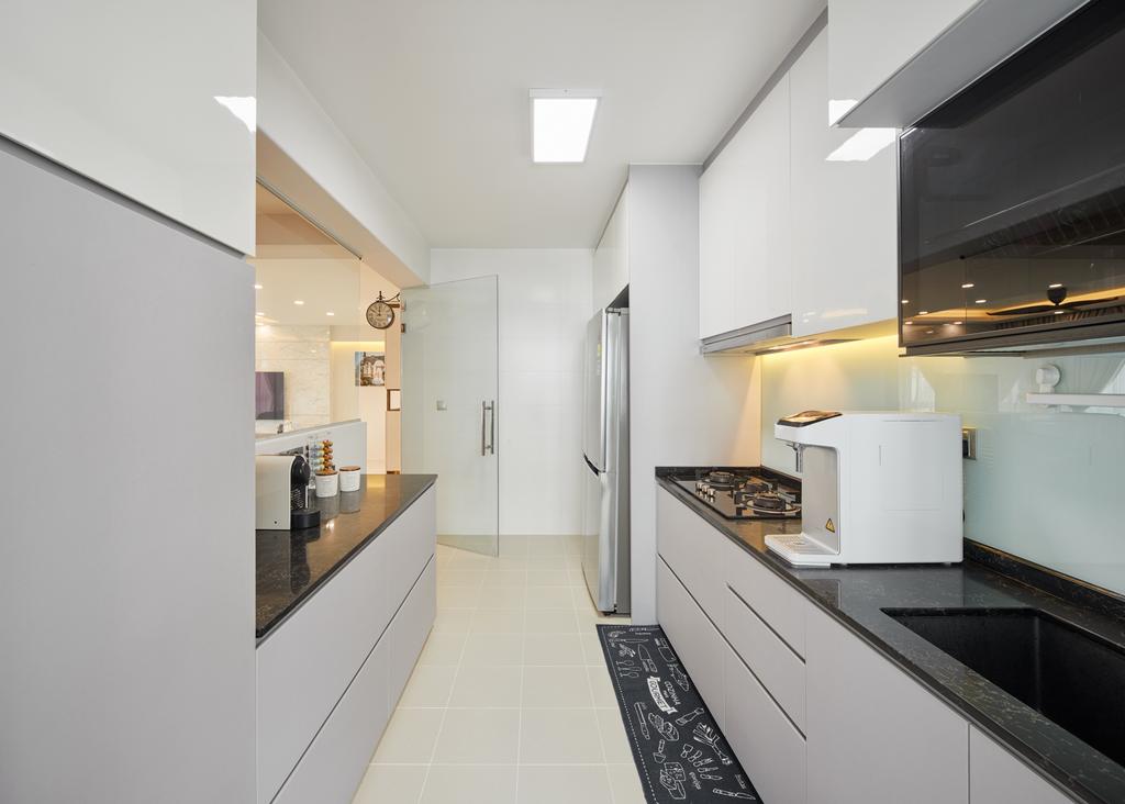 Contemporary, HDB, Kitchen, Canberra Walk, Interior Designer, Absolook Interior Design