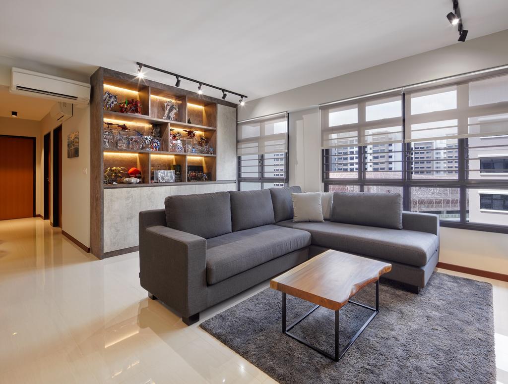 Contemporary, HDB, Living Room, Buangkok Edgeview, Interior Designer, Absolook Interior Design