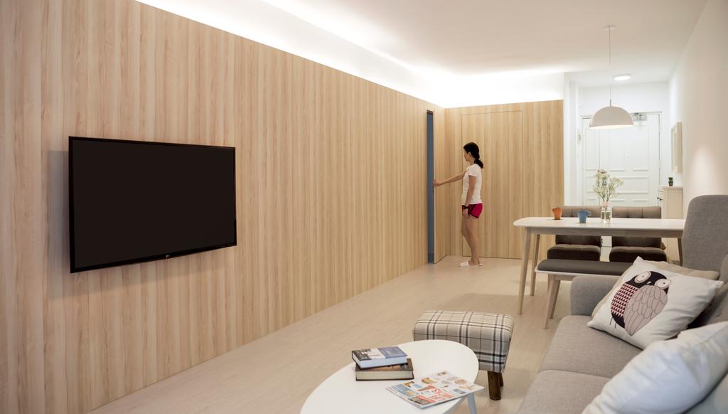 Scandinavian, HDB, Living Room, Admiralty Drive, Interior Designer, Swiss Interior Design