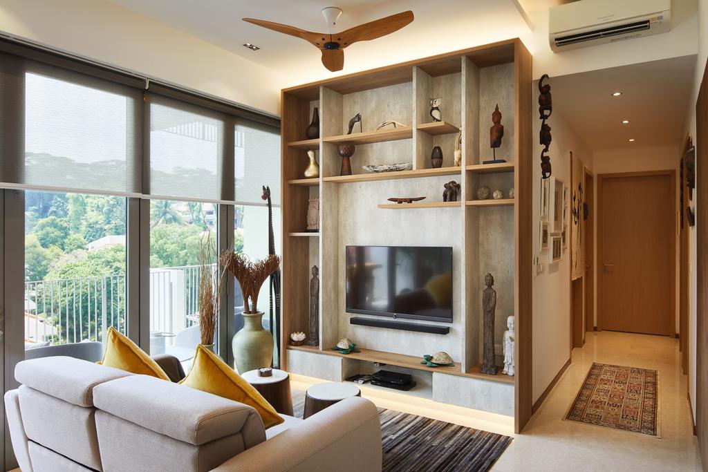 Condo, Living Room, Bukit Timah Road, Interior Designer, Black N White Haus