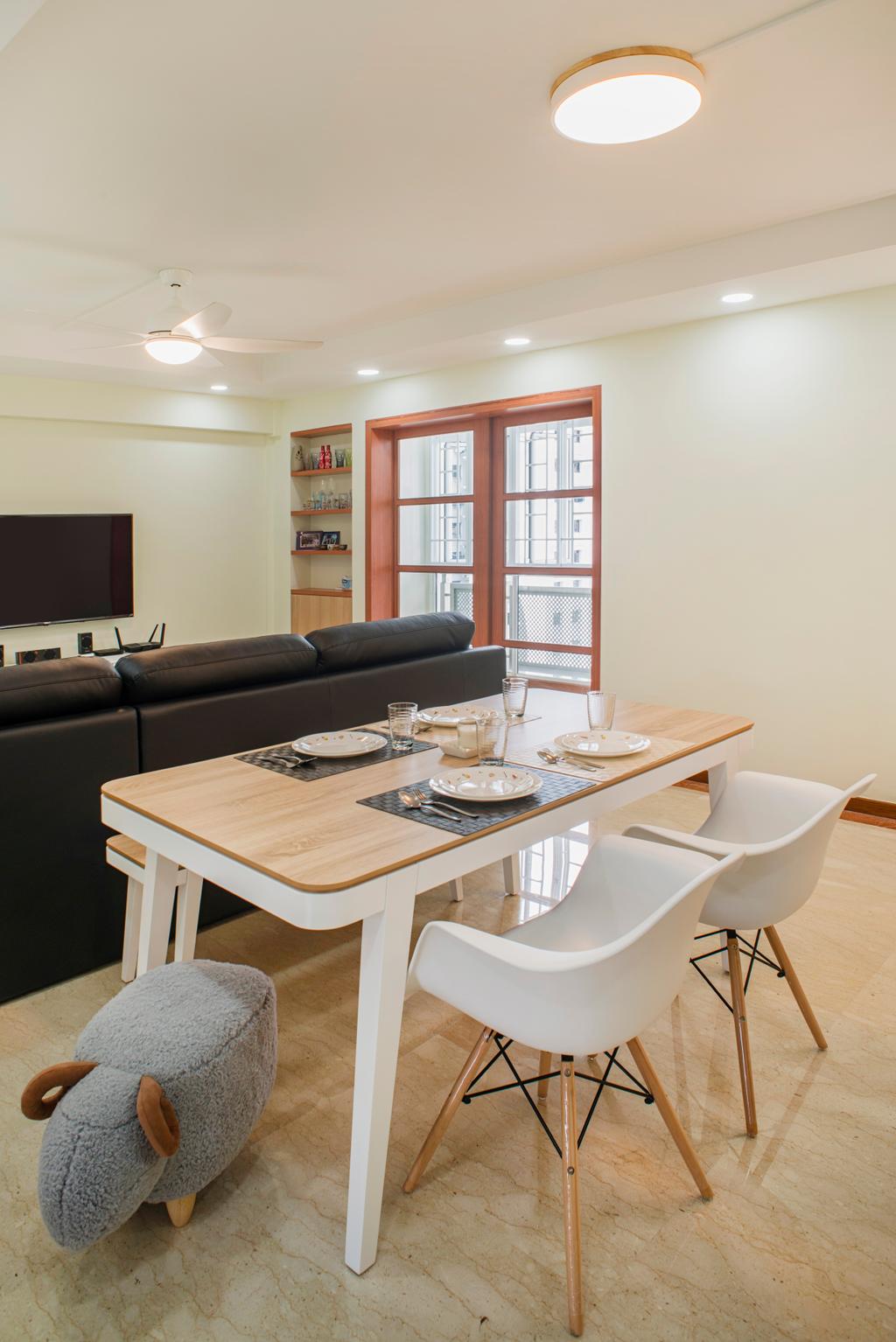 Contemporary, HDB, Dining Room, Rivervale Drive, Interior Designer, Great Oasis Interior Design