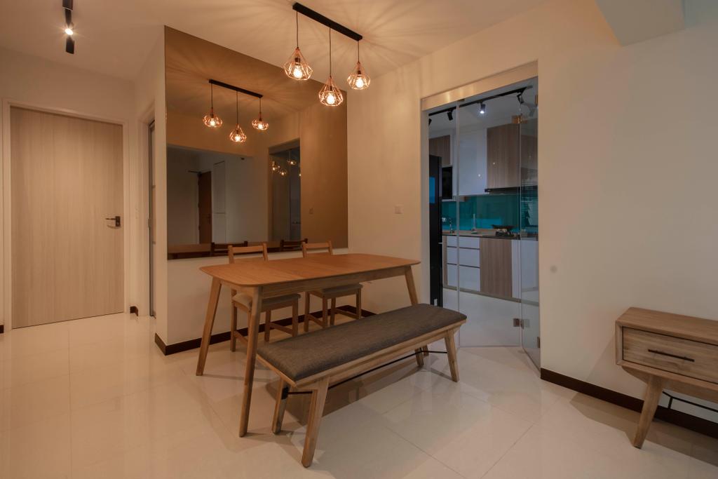 Contemporary, HDB, Dining Room, Upper Serangoon Road, Interior Designer, Mesh Room Design