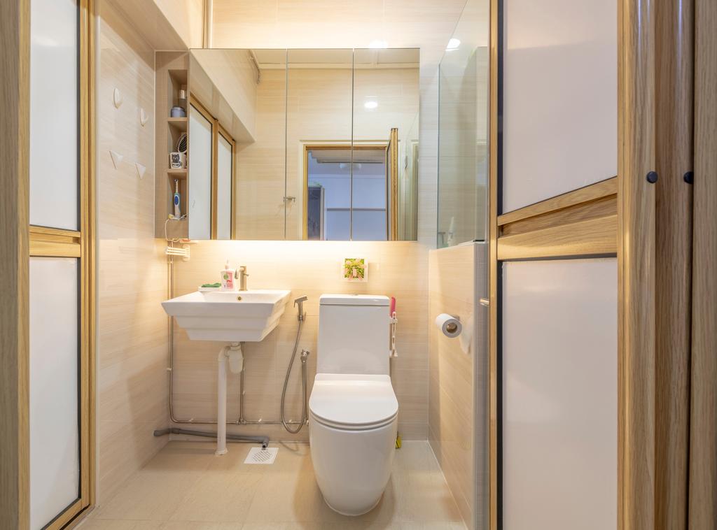 Scandinavian, HDB, Bathroom, Jurong West, Interior Designer, Urban Home Design 二本設計家