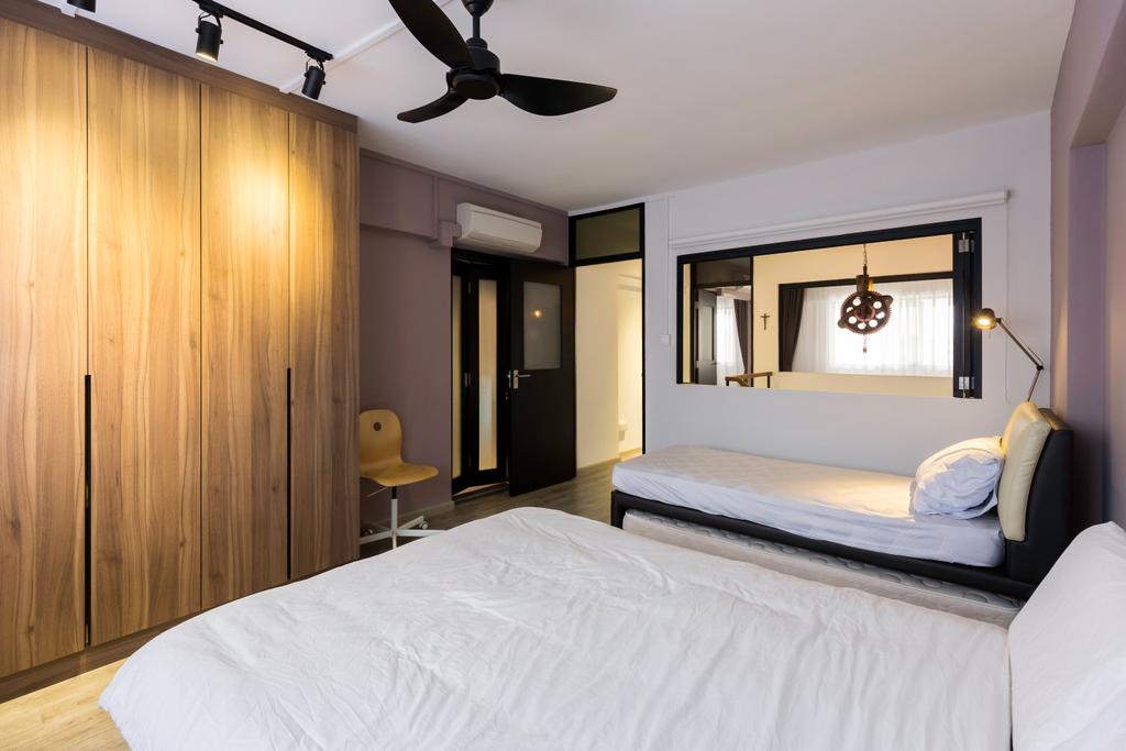 Contemporary, HDB, Bedroom, Simei Street 4, Interior Designer, Dyel Design