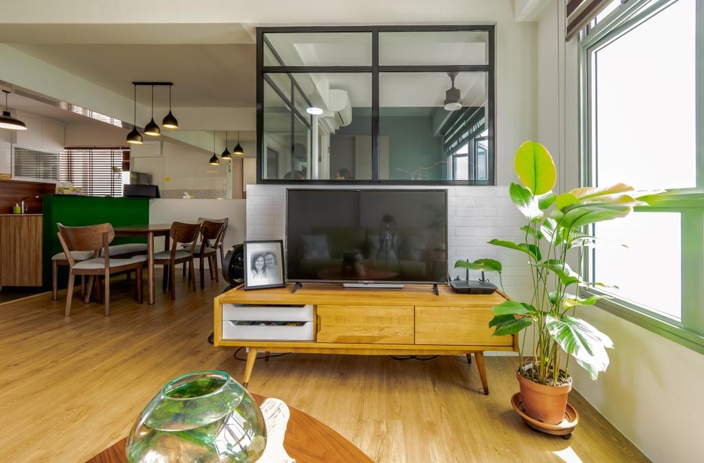 Contemporary, HDB, Living Room, Sembawang Crescent, Interior Designer, Yang's Inspiration Design