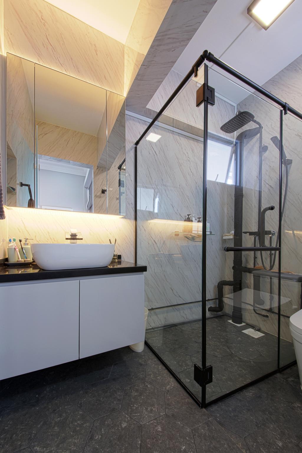 Contemporary, HDB, Bathroom, Bedok North Road, Interior Designer, Dap Atelier