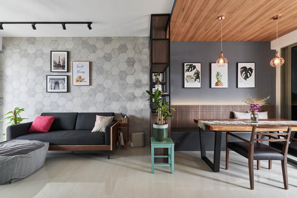 Contemporary, Condo, Living Room, Sol Acres, Interior Designer, Charlotte's Carpentry
