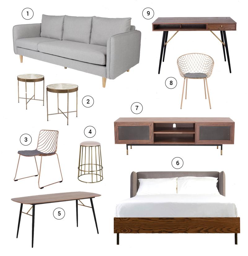 Comfort Design Furniture Shopping List