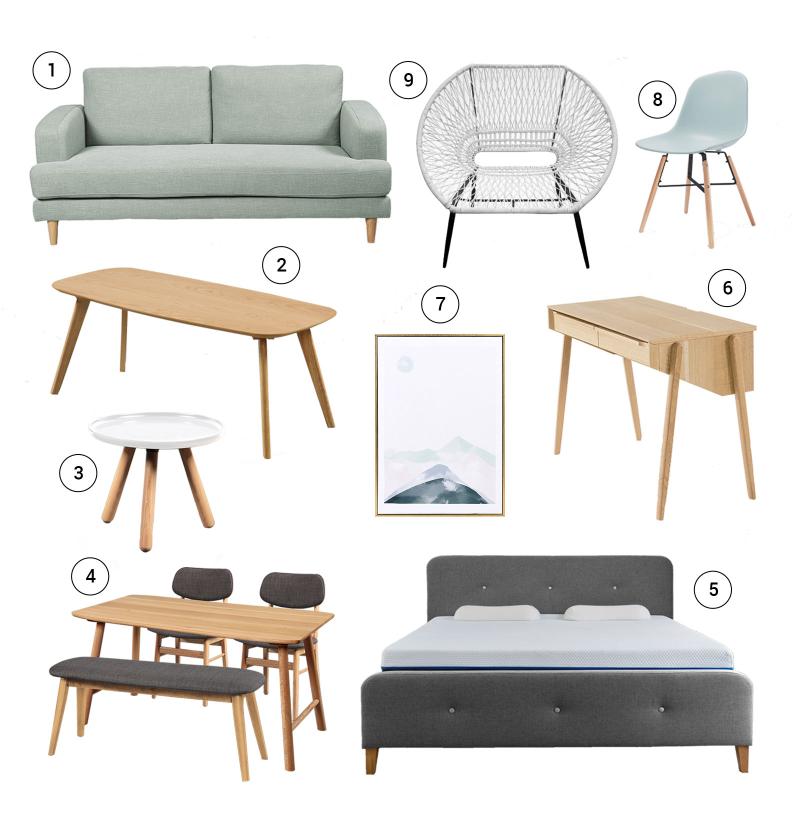 Comfort Design Furniture Shopping List