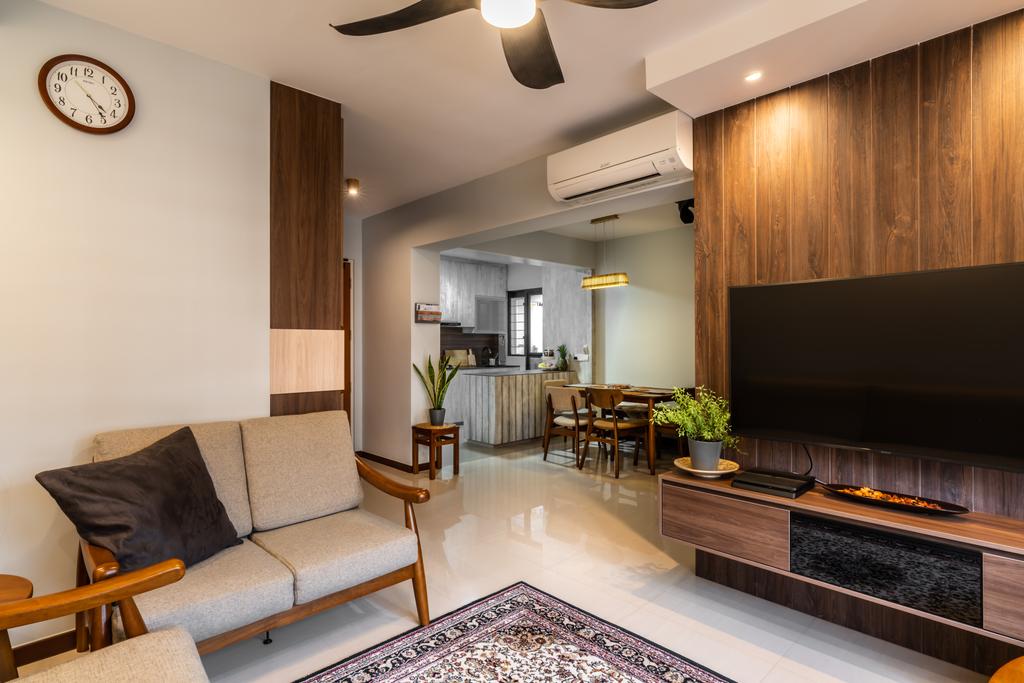 Contemporary, HDB, Living Room, Buangkok Crescent, Interior Designer, NID Design Group