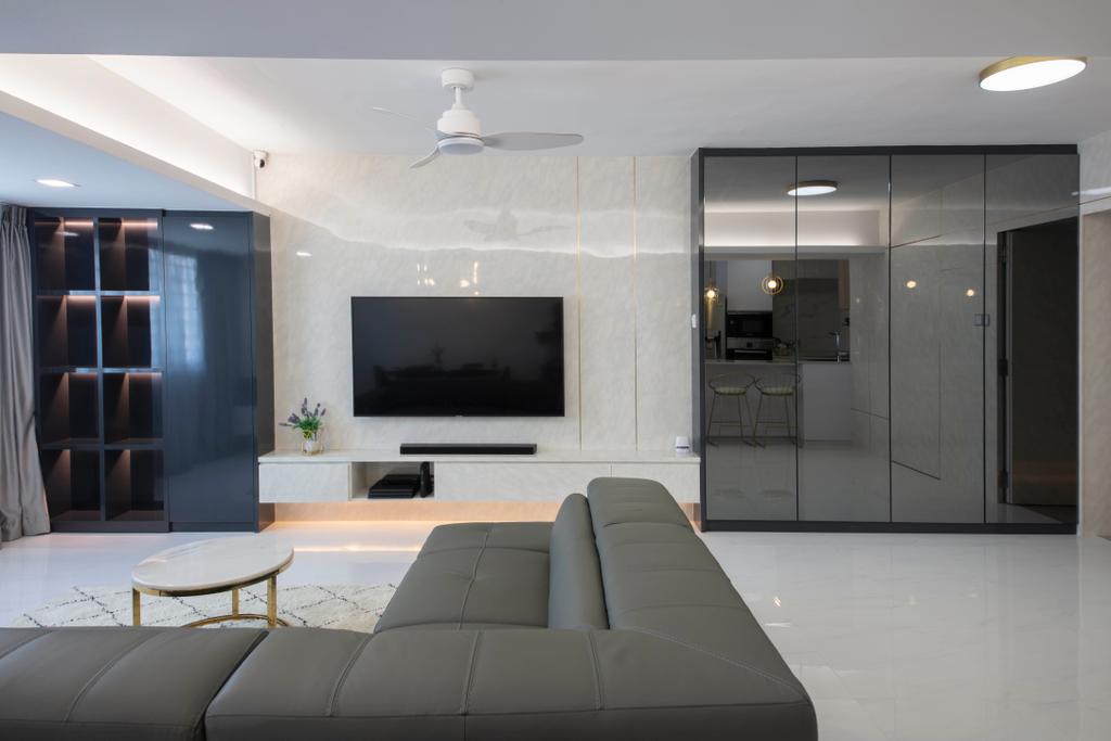 Contemporary, HDB, Living Room, Choa Chu Kang Avenue 3, Interior Designer, ECasa Studio