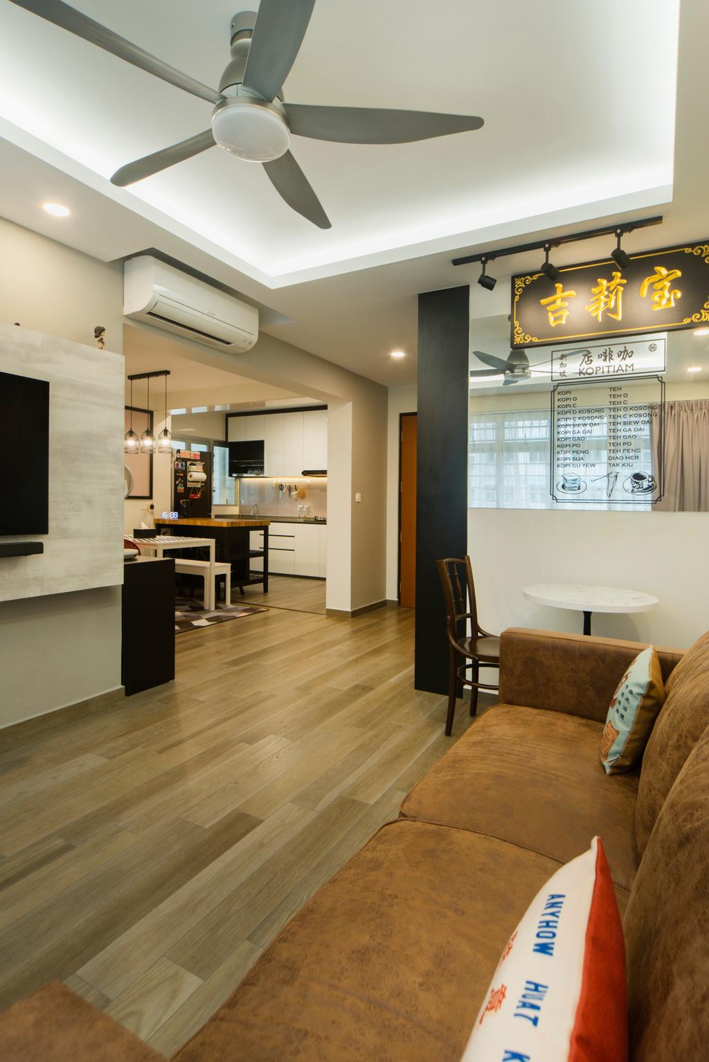Contemporary, HDB, Living Room, Anchorvale Road, Interior Designer, Cozy Ideas