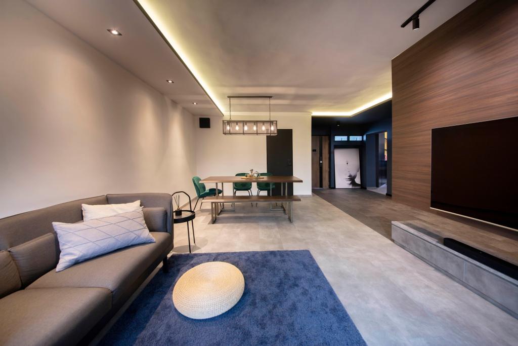 Contemporary, HDB, Living Room, Rivervale Drive, Interior Designer, ARK-hitecture