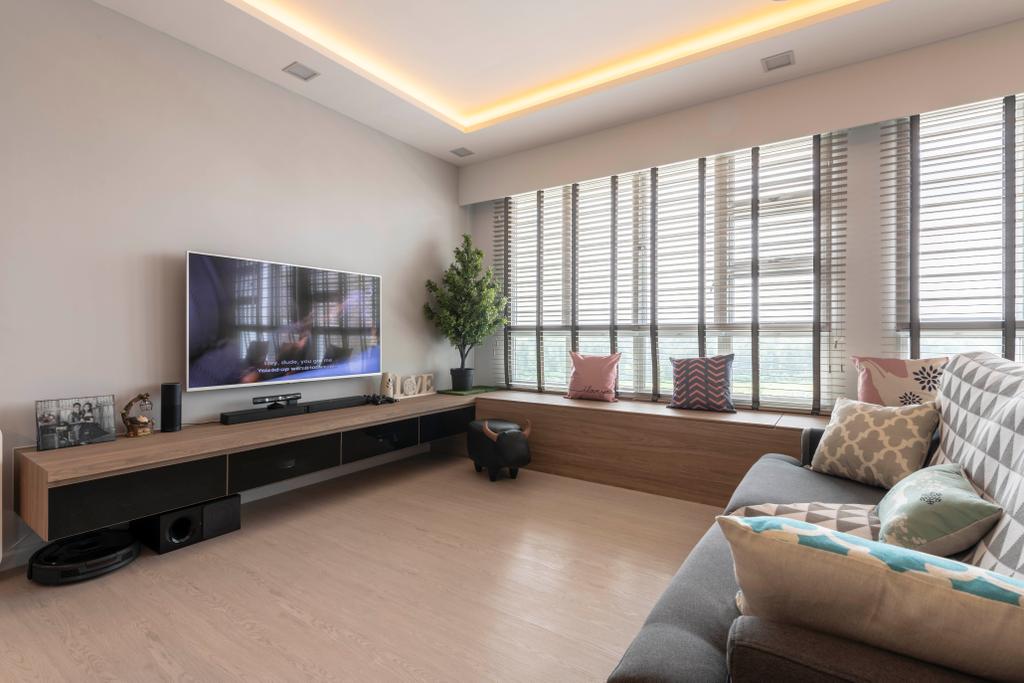 Contemporary, HDB, Living Room, Sumang Lane, Interior Designer, Fifth Avenue Interior