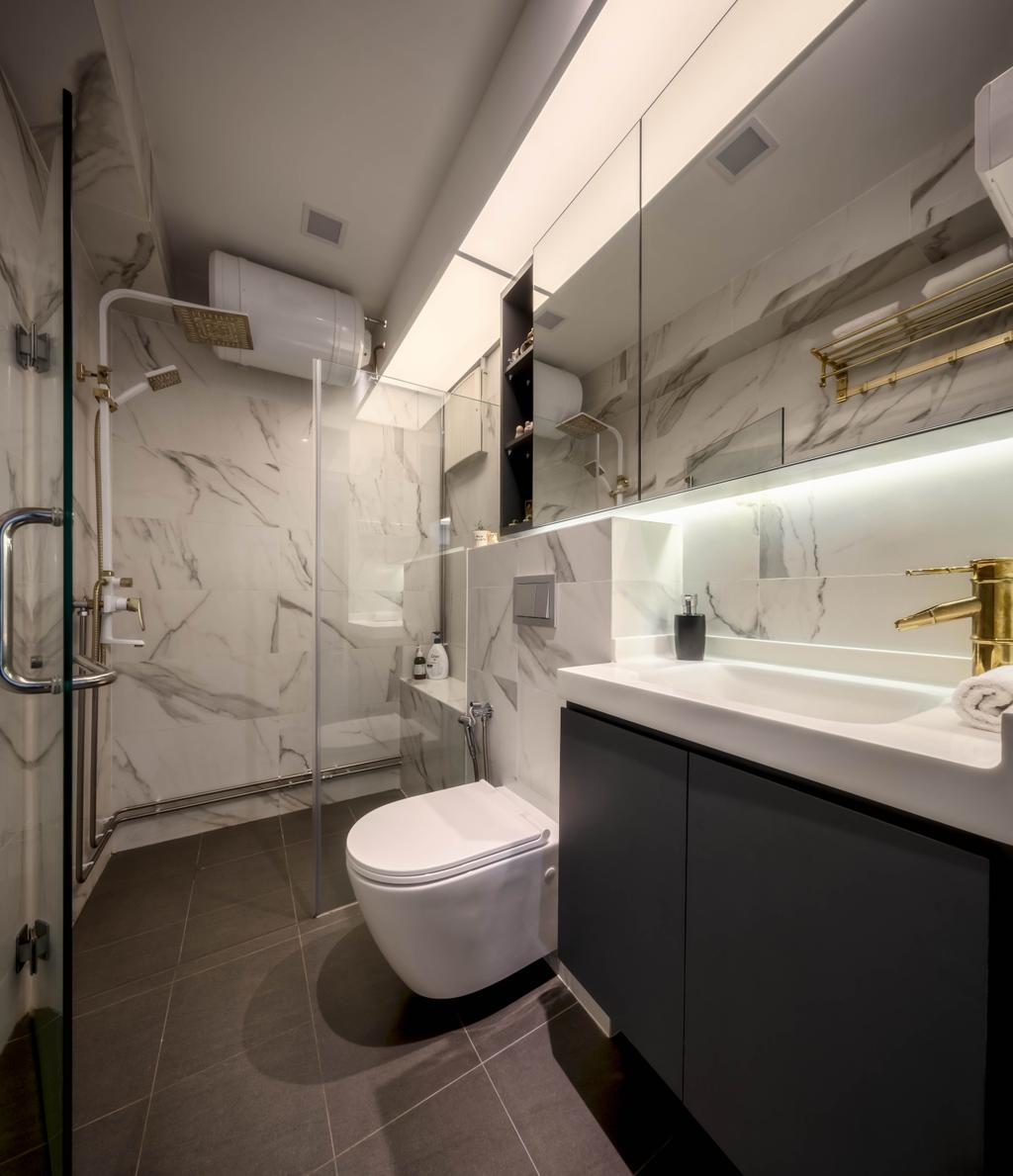 Transitional, HDB, Bathroom, Pasir Ris Street 71, Interior Designer, Zenith Arc, Contemporary