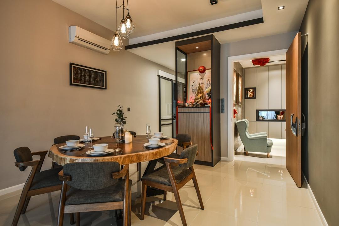 Anjali Residence, Kuala Lumpur, IQI Concept Interior Design & Renovation, Contemporary, Dining Room, Condo, Altar