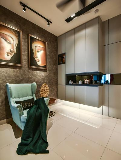 Anjali Residence, Kuala Lumpur, IQI Concept Interior Design & Renovation, Contemporary, Living Room, Condo, Foyer, Entrance, Shoe Cabinet