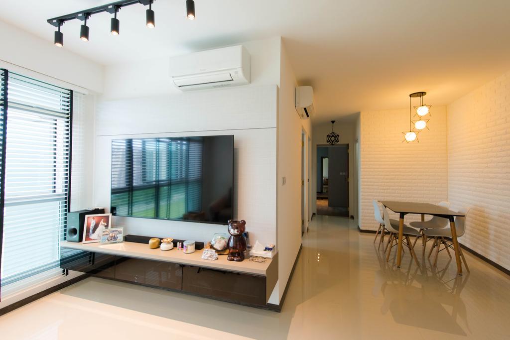 Contemporary, HDB, Living Room, Punggol Way, Interior Designer, M Squared Dezign