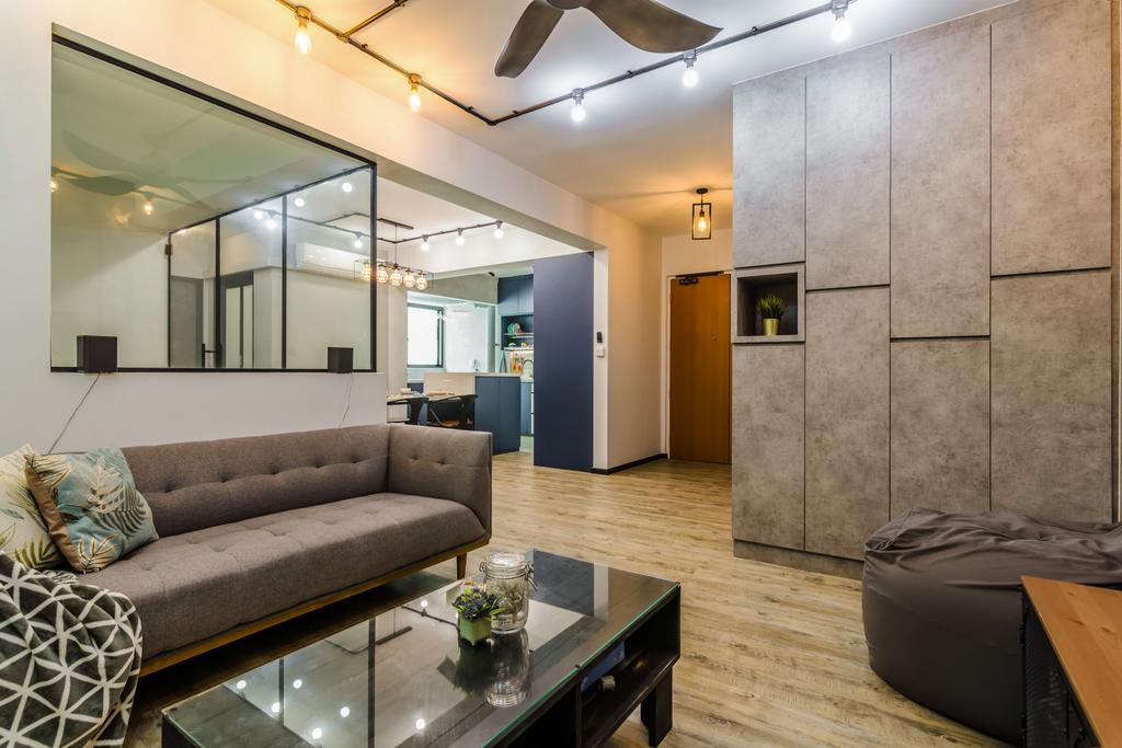 Contemporary, HDB, Living Room, Yishun Avenue 4, Interior Designer, Dap Atelier