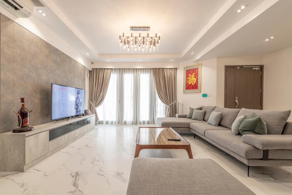 Contemporary, Landed, Living Room, Lim Tua Tow Road, Interior Designer, Ideal Haus