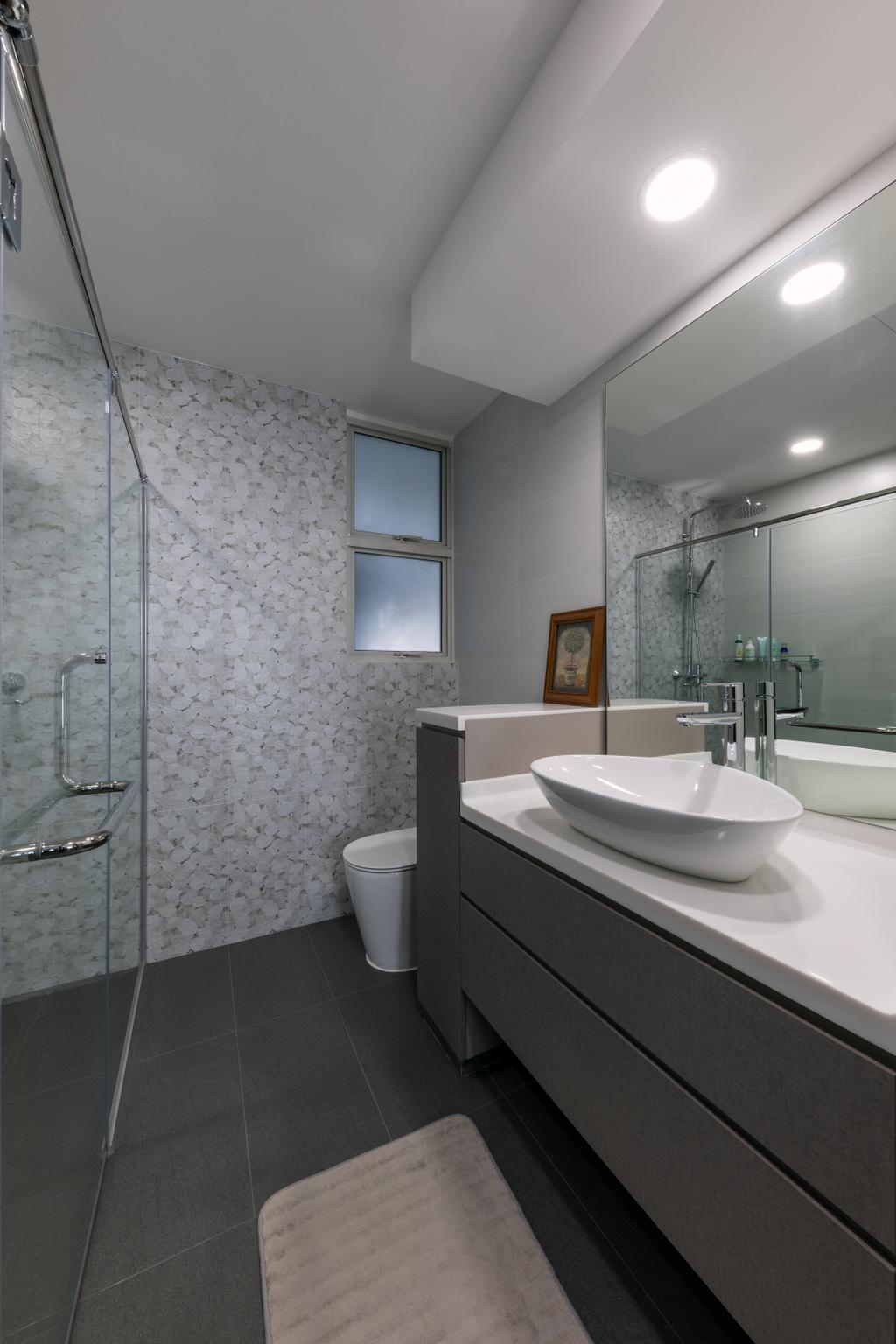 Contemporary, HDB, Bathroom, Woodlands Crescent, Interior Designer, Boewe Design
