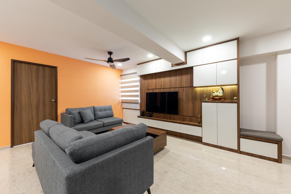 Contemporary, HDB, Living Room, Bukit Merah View, Interior Designer, Azcendant