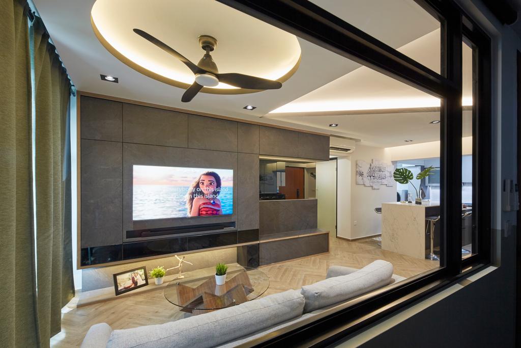 Contemporary, HDB, Living Room, Tampines Street 45, Interior Designer, i-Chapter