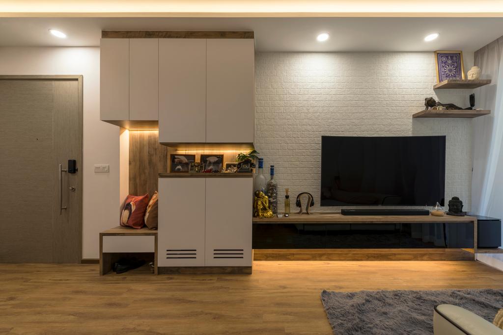 Contemporary, Condo, Living Room, The Terrace, Interior Designer, Earth Interior Design Pte Ltd
