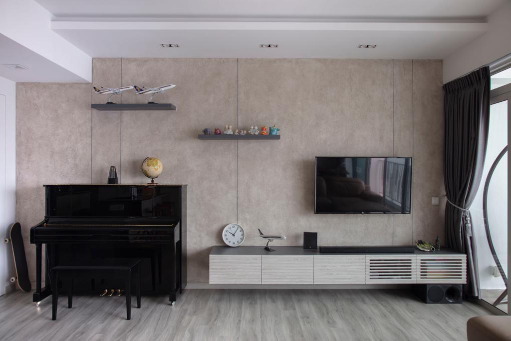 Modern, Condo, Living Room, The Metropolitan, Interior Designer, Aart Boxx Interior, Scandinavian, Tv Feature Wall, Tv Wall, Feature Wall