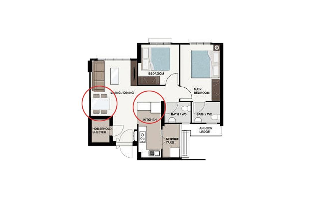 layouts for 3-room hdb