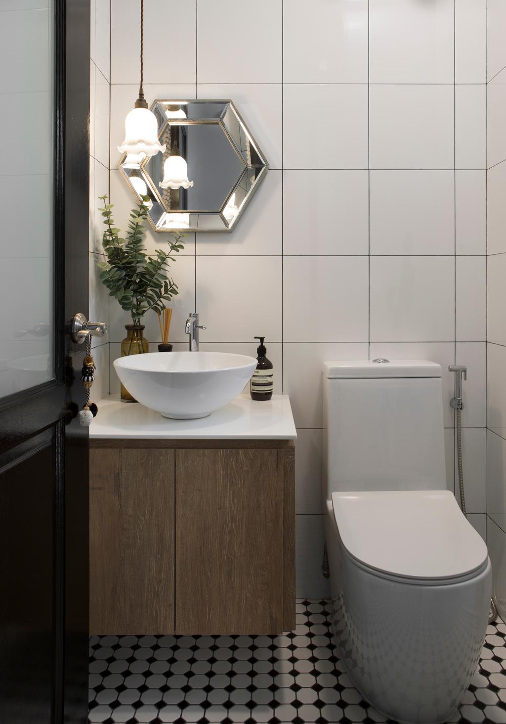 Eclectic, HDB, Bathroom, Eunos Crescent, Interior Designer, Fuse Concept