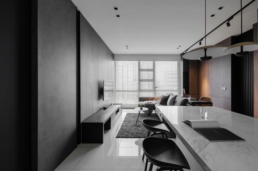 Contemporary, Condo, Living Room, The Robertson Soho, KL, Interior Designer, PINS Studio