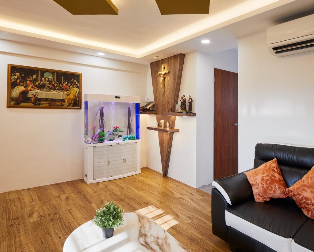 Contemporary, HDB, Living Room, Yishun Avenue 3, Interior Designer, Absolook Interior Design