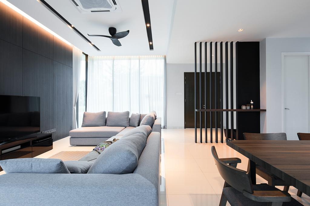 Modern, Landed, Living Room, Ficus Peak, Denai Alam, Interior Designer, Box Design Studio Sdn Bhd, Minimalist