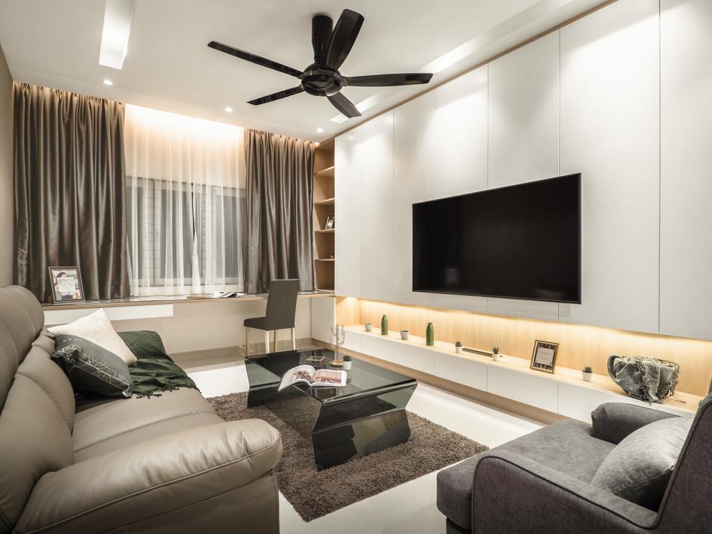 Modern, Landed, Living Room, Bandar Puteri, Puchong, Interior Designer, Brickhaus Solutions Sdn. Bhd., Minimalist, Contemporary