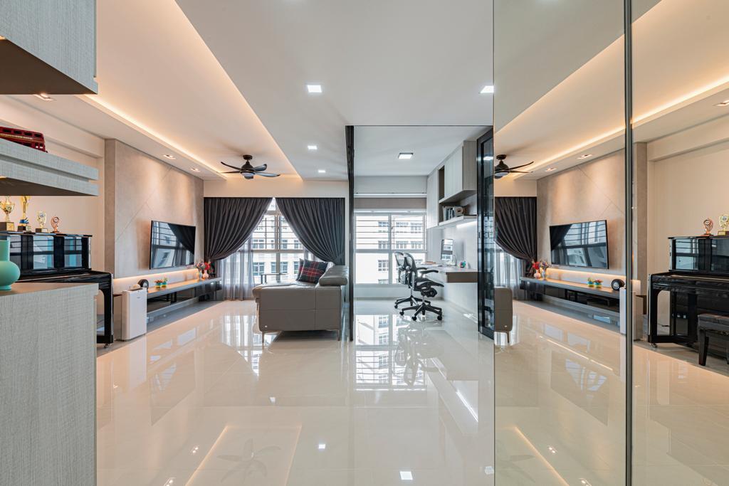 Modern, HDB, Living Room, Sumang Walk, Interior Designer, Renologist