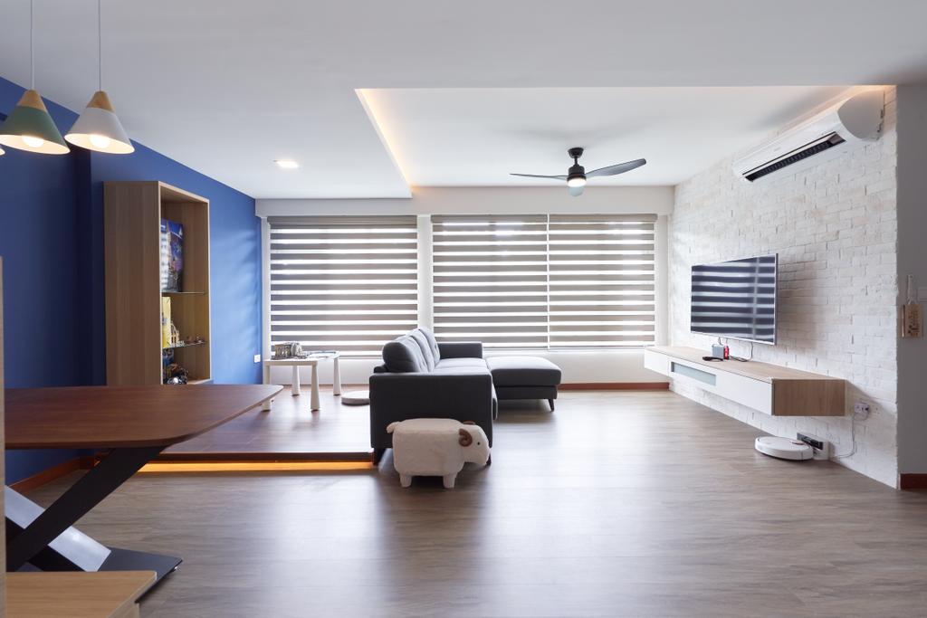 Contemporary, HDB, Living Room, Ang Mo Kio Street 44, Interior Designer, Swiss Interior Design