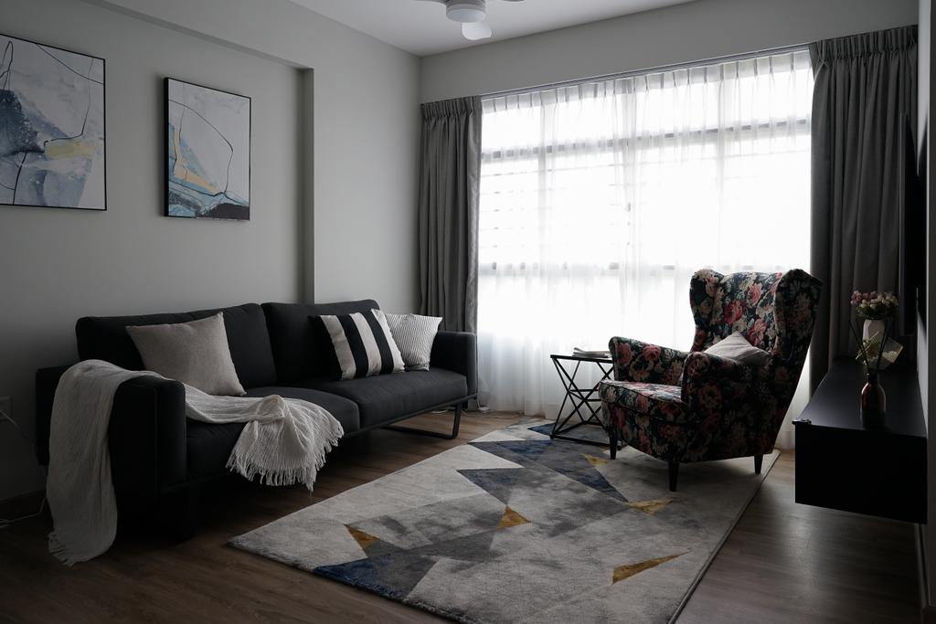 Contemporary, HDB, Living Room, Yishun Street 43, Interior Designer, Authors • Interior & Styling